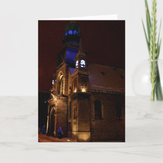 Weihnachtskarte - Montrealer Kirche in der Nacht Feiertagskarte