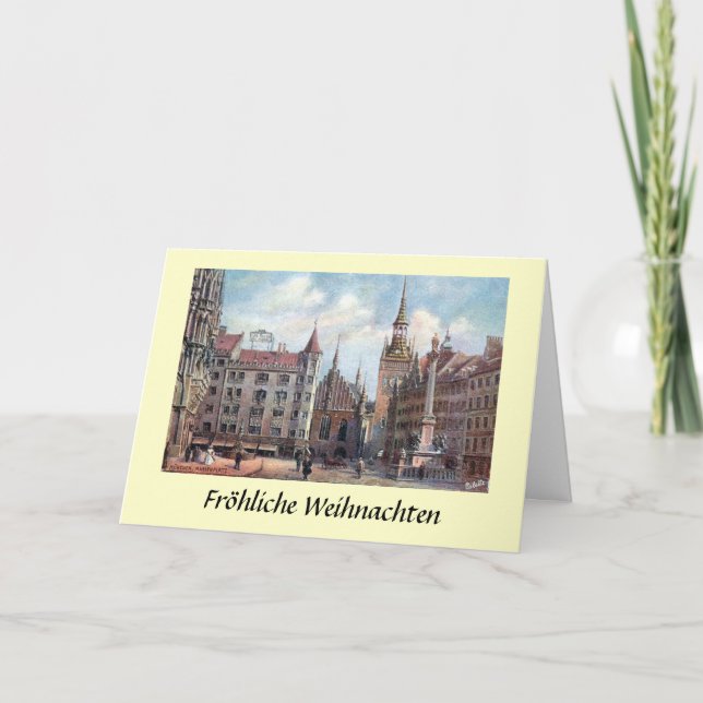 Weihnachtskarte - München, Deutschland Feiertagskarte (Vorderseite)