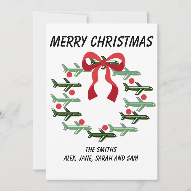 Weihnachtskarte nach oben und weg einladung (Vorderseite)