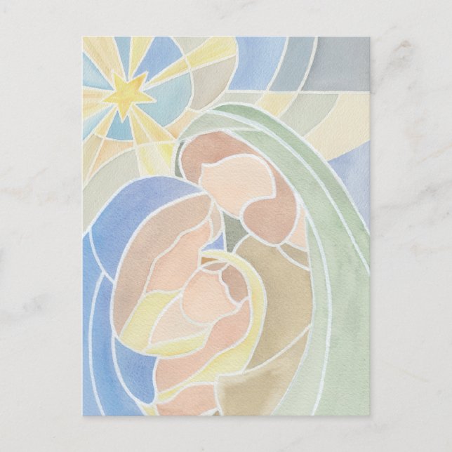 Weihnachtskarte Nativfarbe Postkarte (Vorderseite)