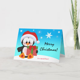 Weihnachtskarte Niedlich Funny Pinguin Geschenk Feiertagskarte