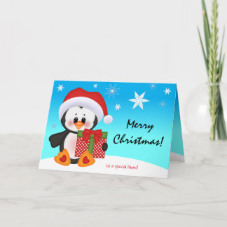 Weihnachtskarte Niedlich Funny Pinguin Geschenk Feiertagskarte