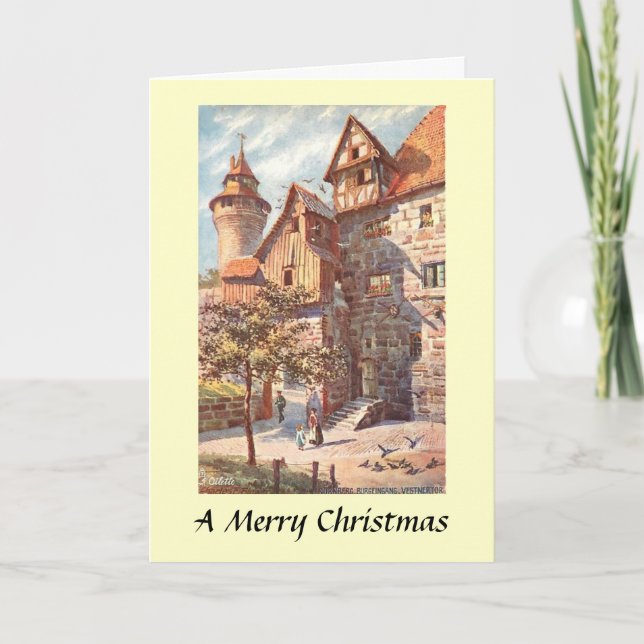 Weihnachtskarte - Nürnberg, Deutschland Feiertagskarte (Vorderseite)