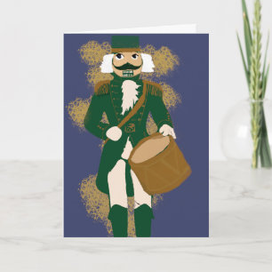 Weihnachtskarte Nussknacker Dunkelblau Karte