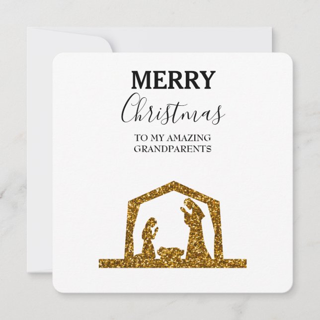 Weihnachtskarte Phantastisch Großeltern - Geburt (Vorderseite)