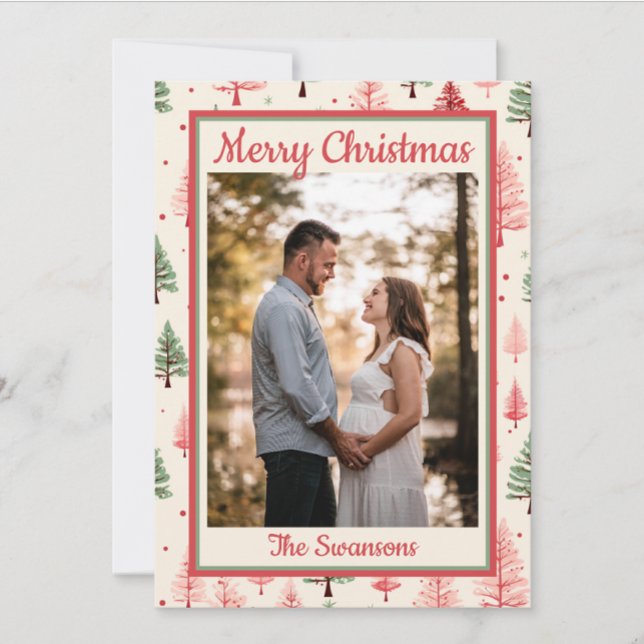 Weihnachtskarte Pink Tree Feiertagskarte (Von Creator hochgeladen)