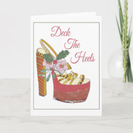 Weihnachtskarte. Plattform der Heels. Feiertagskarte