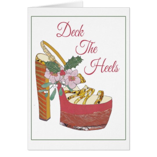 Weihnachtskarte. Plattform der Heels. Karte