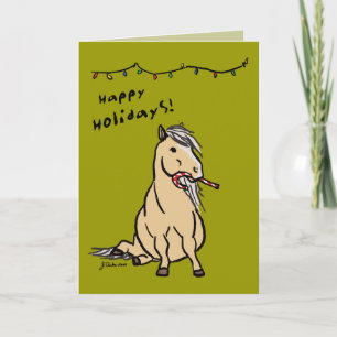 Weihnachtskarte Pony Holiday Feiertagskarte