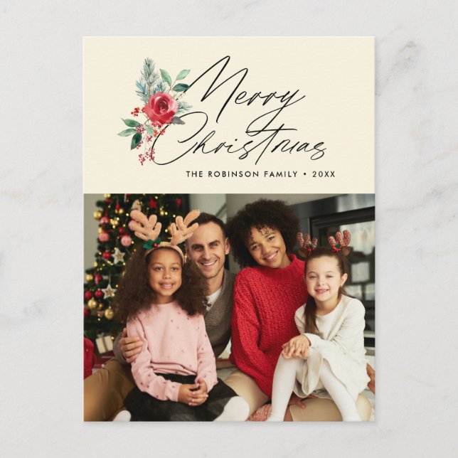 Weihnachtskarte Postkarte (Vorderseite)