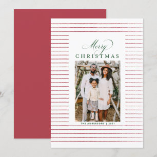 Weihnachtskarte Rot und Grün des Fotos Einladung