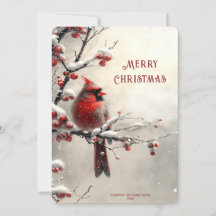 Weihnachtskarte Roter Kardinal