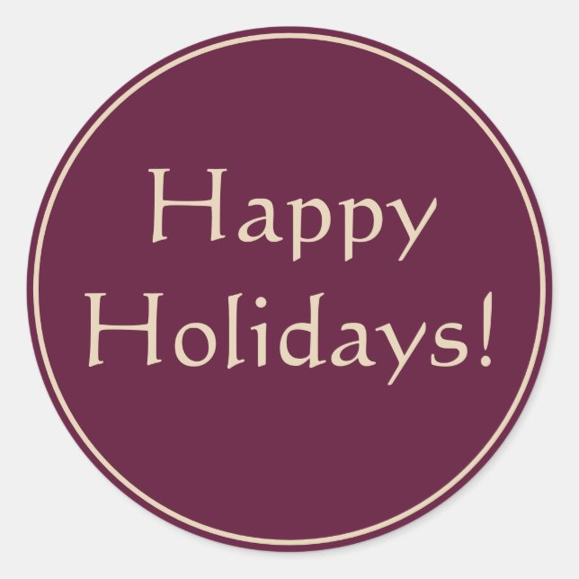 Weihnachtskarte Runder Aufkleber (Vorderseite)