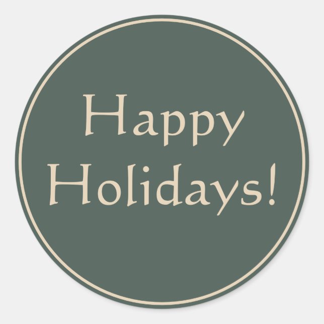 Weihnachtskarte Runder Aufkleber (Vorderseite)