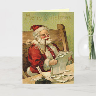 Weihnachtskarte Santa Feiertagskarte