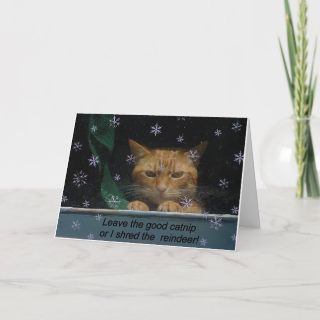 Weihnachtskarte 'Shred rhe Reindeer' Feiertagskarte (Vorderseite)