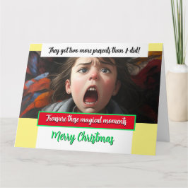 Weihnachtskarte SIE GOT ZWEI WEITERE PRÄSENTE! Karte