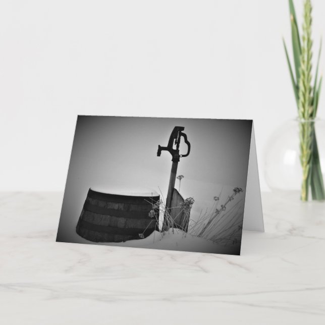 Weihnachtskarte "Silent Hydrant" Karte (Vorderseite)