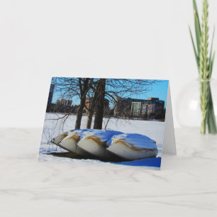 Weihnachtskarte "Snow Boats" Karte