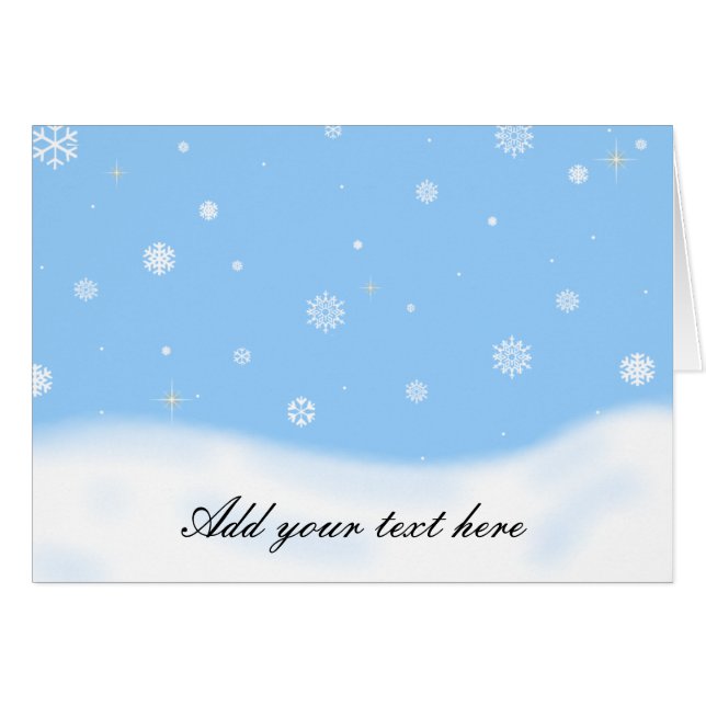 Weihnachtskarte Snowflakes (Vorderseite (Horizontal))