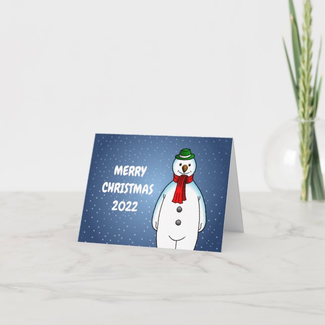 Weihnachtskarte Snowman Feiertagskarte (Vorderseite)
