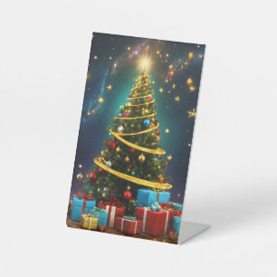 Weihnachtskarte Sockelschild