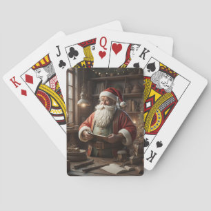Weihnachtskarte Spielkarten Deck Santa Claus