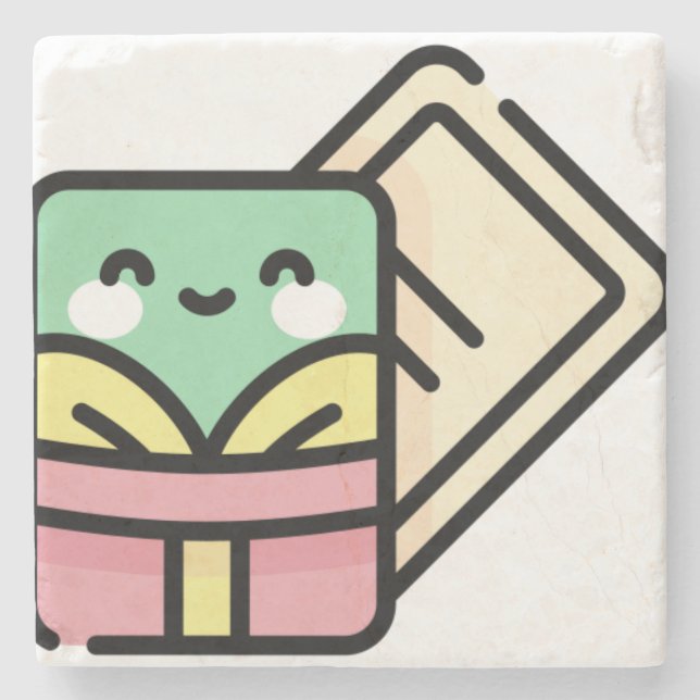 Weihnachtskarte Steinuntersetzer (Vorderseite)