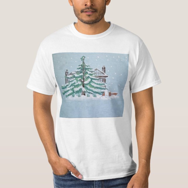 Weihnachtskarte T-Shirt (Vorderseite)