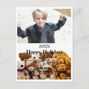 Weihnachtskarte Teddy Bears Postcard - HAMbWG Feiertagspostkarte