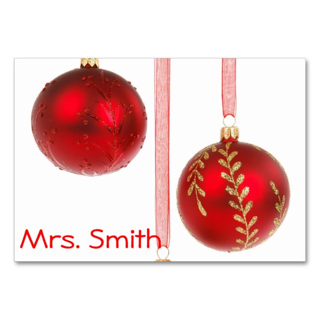 Weihnachtskarte Tischnummer (Vorderseite)