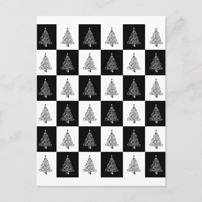 Weihnachtskarte Tree Schach Feiertagspostkarte (Vorderseite)