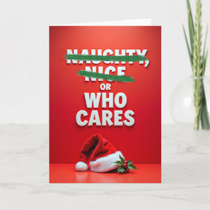 Weihnachtskarte Unartig Nett Oder Egal Scherz Karte