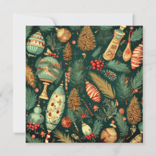 Weihnachtskarte Vintag Feiertagskarte