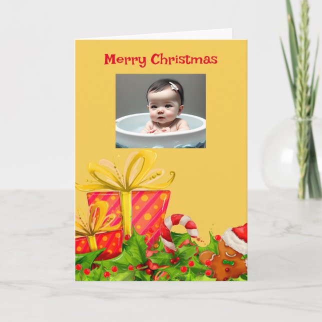 Weihnachtskarte von Baby Daughter & Me Dankeskarte (Vorderseite)
