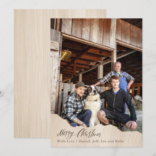 Weihnachtskarte von Foto Bauer Weihnachtskarte Feiertagskarte (Vorne/Hinten)