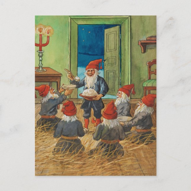 Weihnachtskarte von Jenny Nystrom Postkarte (Vorderseite)