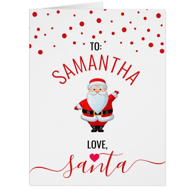 Weihnachtskarte von Santa (Vorderseite)