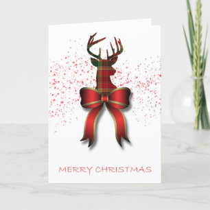 Weihnachtskarte von Tartan. Feiertagskarte