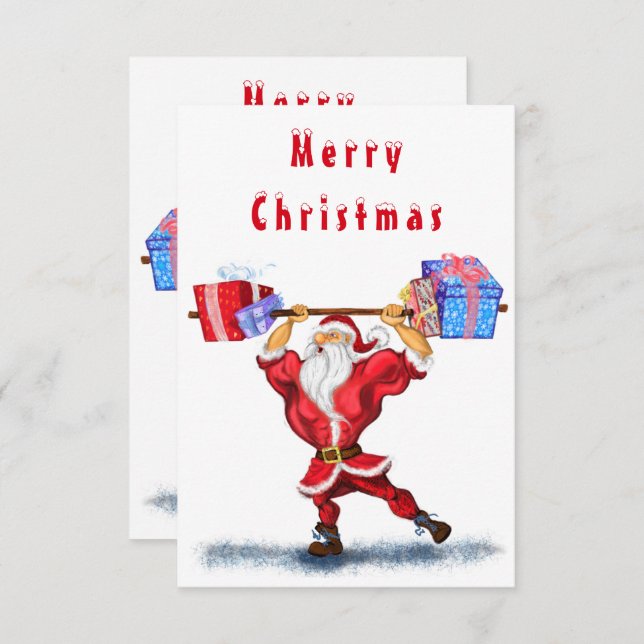 Weihnachtskarte Weihnachten mit Geschenken (Vorne/Hinten)