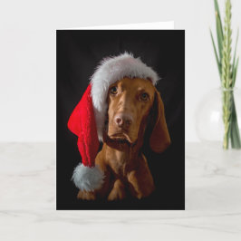 Weihnachtskarte / Weihnachtskarte "Magyar Vizsla" Feiertagskarte