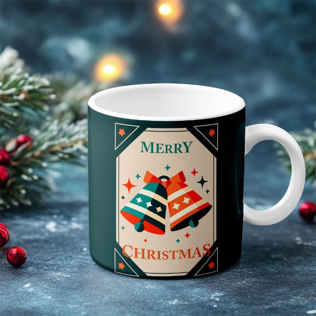 Weihnachtskarte - Weihnachtsklingeln und Sterne Kaffeetasse (Von Creator hochgeladen)