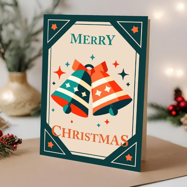 Weihnachtskarte - Weihnachtsklingeln und Sterne Karte (Von Creator hochgeladen)