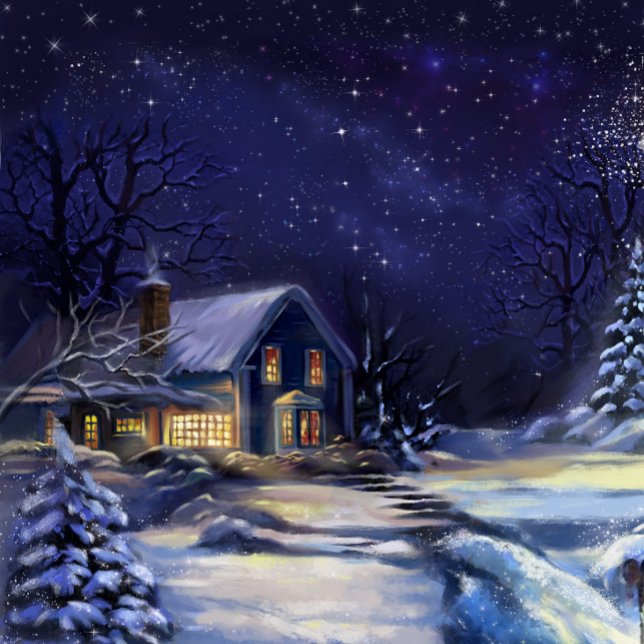 Weihnachtskarte Winter Nacht (Von Creator hochgeladen)