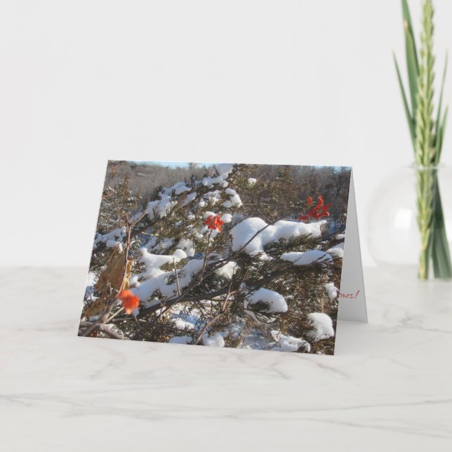 Weihnachtskarte "Winterblüten" Karte (Vorderseite)