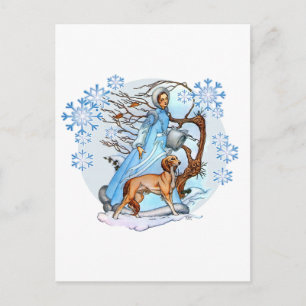 Weihnachtskarte Winterlicher Spaziergang Postkarte