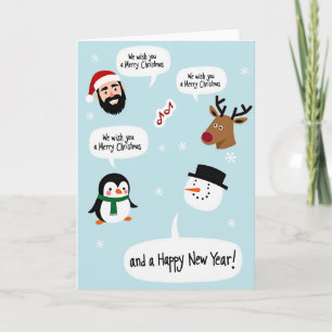 Weihnachtskarte "Wir wünschen Ihnen ein frohes Wei Karte