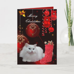 Weihnachtskarte Xmas Katze Feiertagskarte