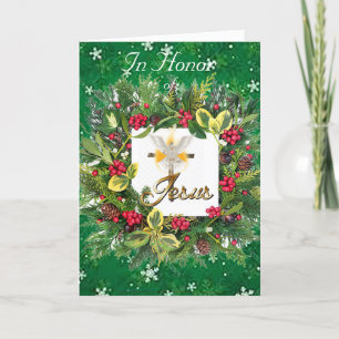 Weihnachtskarte zum Gedenken an Jesus Feiertagskarte