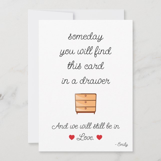 Weihnachtskarte zum Jahrestag Save The Date (Vorderseite)